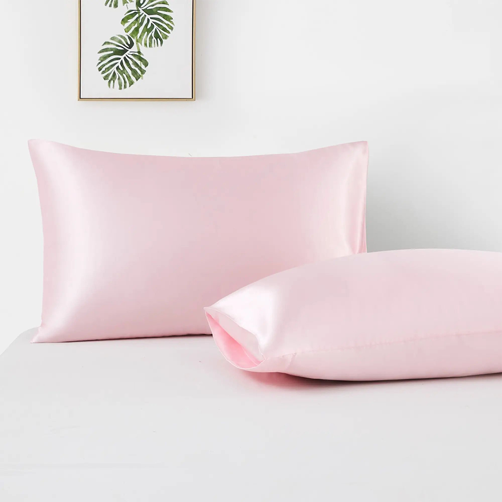 Fundas de almohada de satén liso, suaves